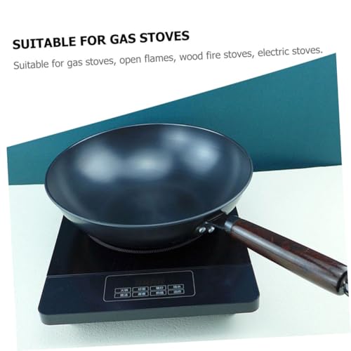 Wok doméstico antiadherente PRETYZOOM 2 lb negro miniatura 3