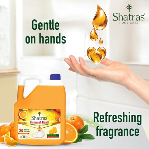 Image of Shatras Lime Dishwash Liquid - (5L * Pack of 2) || Dish Cleaning Liquid Gel with German Technology - Active 3X More Power Molecules Leaves No Residue, Grease Cleaner For All Utensils