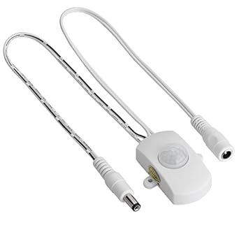 PIR Motion Sensor Switch,LED Strip Automatic Switch Detector High and Stable Sensitivity, Used on The Motion-Activated Lighting, LED Strips Security System, Automatic Sensory Device (White)