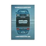 Poster vintage de voiture de sport 633 CSI Coupé Supercar décoratif sur toile 50 x 75 cm