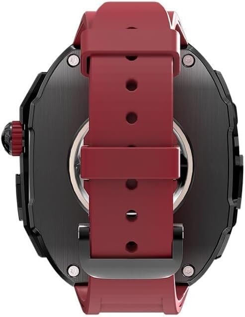 Boîtier de montre en acier inoxydable 49mm et bracelet caoutchouc fluoré iWatch