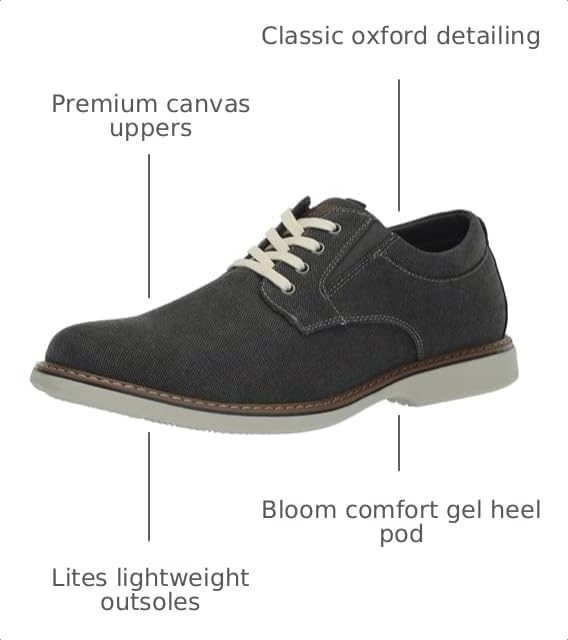 Image of Nunn Bush Otto Canvas Plain Toe Oxford