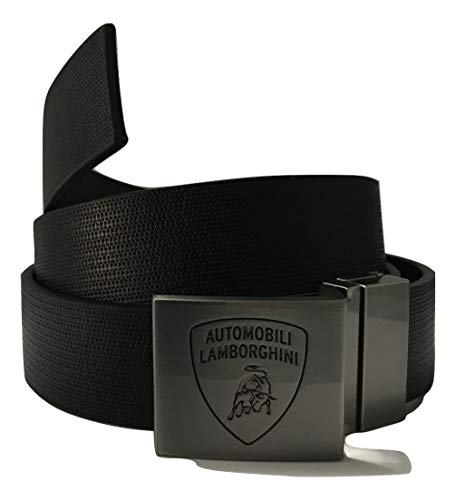 Lamborghini Men's Leather Belt Black