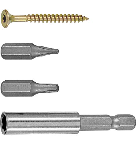 CONNEX B30179 TX 6 x 120mm Uni-Screws Bucket, Silver, 6,0 x 120 mm (70 Stück) - Image 2