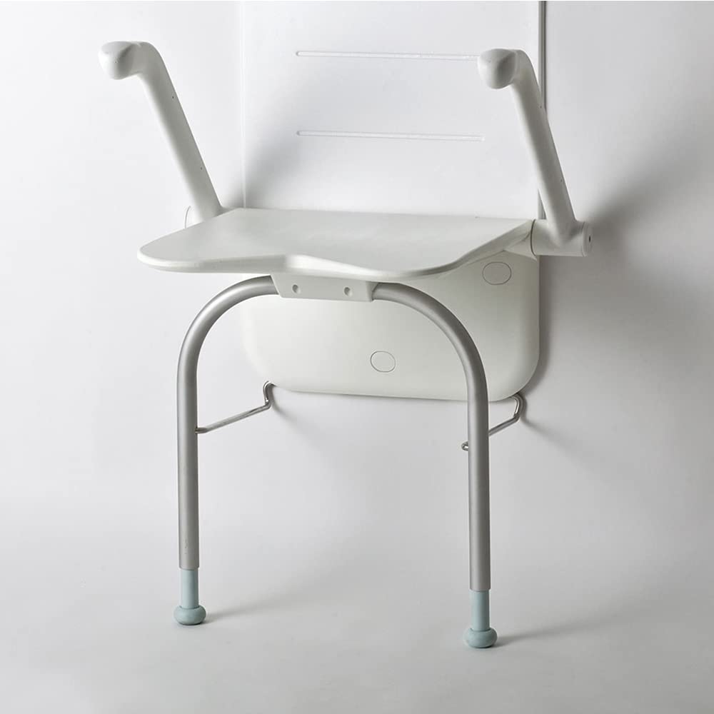 ETAC Duschsitz Relax Duschklappsitz mit Armlehnen und Stützbeinen