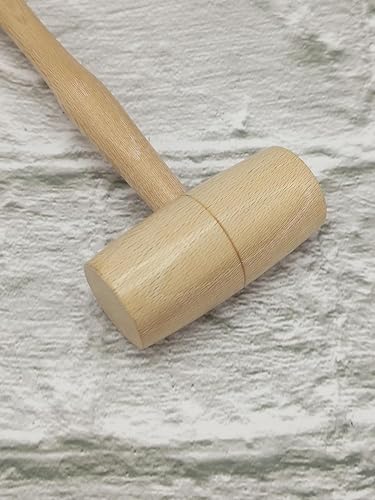 NK eShop Jewelry Making Hammers Set, 1lb and 2lb Brass and 1 Mini Brass Chasing Hammer with Wooden Handles, Essential Jewelry Tool and Texturing Metals (plastic hammer)