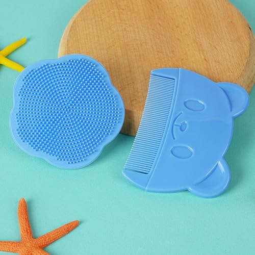 Aolso Baby kamm für milchschorf, 2 Stück Babykamm, Baby-Haarkamm, Baby Haarbürste mit weichen Zähnchen, Neugeborene Haarkamm… – Ansicht 6