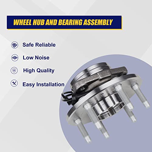 KUSATEC 515160 Front Wheel Bearing and Hub Assembly Compatible with Chevrolet Tahoe Suburban Silverado 2014-2019, GMC Yukon 1500 2014-2019, Cadillac Escalade XTS 2015-2019, 6 Lug w/ABS