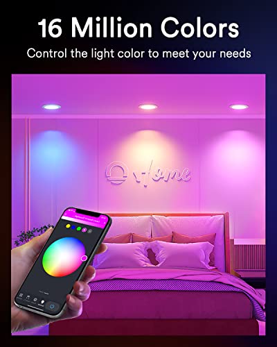 Lumary Smart Recessed Lighting 4 Inch 9W 810Lm Ultra-Thin Led Recessed Lights With Junction Box Work With Alexa/Google Assistant(4 Inch-1Pack) #TOP1