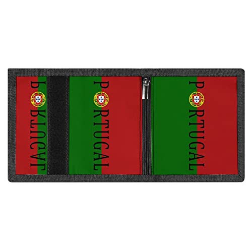 Portugal Soccer Football Trifold Wallet Slim Coin Purse Cute Card Holder with Money Clip Keychain for Men Women4
