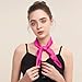 American Trends Women Silk Feeling Scarf Satin Head Scarves Vintage Square Satin Scarf Wrap Neck Scarf Lightweight Silk Like Bandana Rose Red