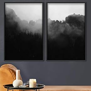 signwin 2 Piece Framed Canvas Wall Art Foggy...