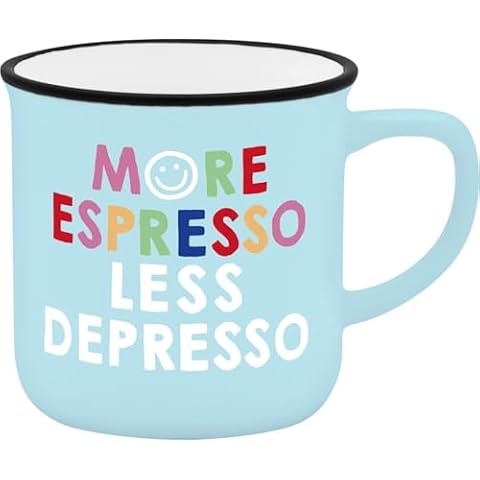 GRUSS & CO Filiżanka do espresso z motywem More | Mini filiżanka z porcelany, 10 ml, torebka z banderolą prezentową | prezent dla przyjaciół, urodziny | 74748