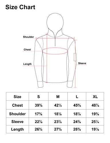 FitsT4 Men's Sun Protection UPF 40+ UV Outdoor Long Sleeve Quick Drying Mesh Fishing Shirts with Hood/Thumb Hole White S