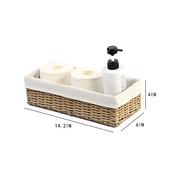 HOSROOME - Cesta organizadora de almacenamiento para baño, cesta de papel higiénico, cesta de almacenamiento para tanque de inodoro, cesta decorativa para armario, dormitorio, baño, entrada, oficina