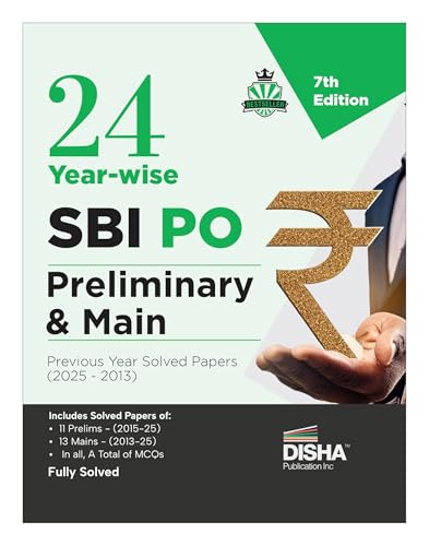 Disha 24 Year-wise SBI PO Preliminary & Main Exams Previous Year ...