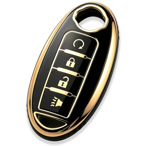 Image of Key Fob Cover Fit for Nissan Altima Rogue Sentra Pathfinder Frontier Maxima Titan Armada Versa Smart Key