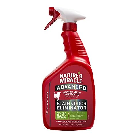 Nature's Miracle P-97016 Advanced Stain and Odor Eliminator Dog, For Severe Dog Messes,32 oz Cover