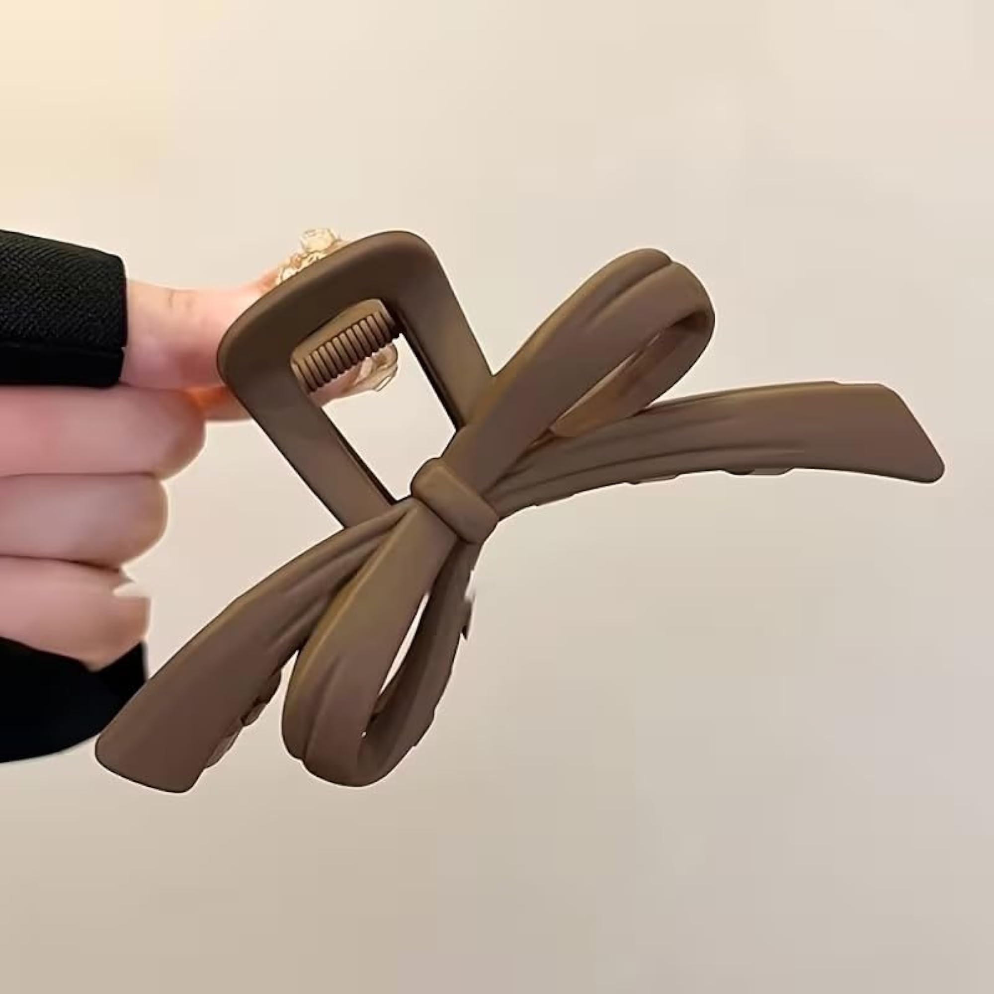 2-Piece Premium Matte Ribbon Hair Claw Clips