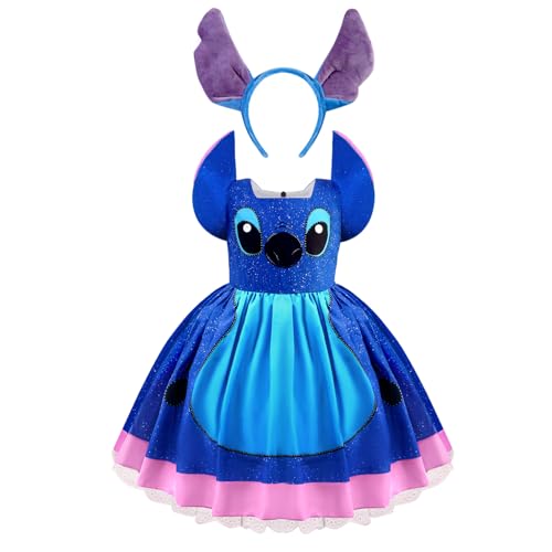 Esvaiy Hawaiian Dress Costume Blue