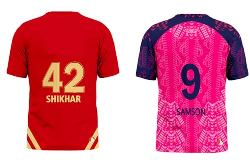 Image of Sports India IPL Cricket Team T Shirt Jersey Combo for (Kid's, Boy's & Mens) L744