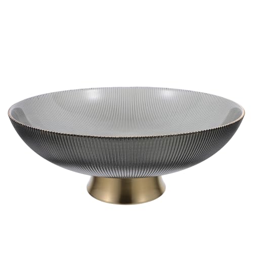 BIUDECO Frutero de Vidrio Alto para Ensaladas de Frutas y Aperitivos, Adecuado para Celebraciones y Uso Doméstico, Diseño Estable y Multifuncional