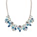 Price comparison product image Joyfeel Buy Flower Shape Pendant Durable Material Crystal Jewellery Design Necklace for Party/Wedding/Gifts Blue