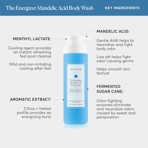Naturium The Energizer Body Wash, Cooling & Refreshing Formula with Mandelic Acid, Deeply Cleanses & Neutralizes Body Odor, 16.9 oz - 3