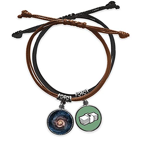 Pulsera Whirlpool Nebula de cuero premium con cuentas y diseño exclusivo