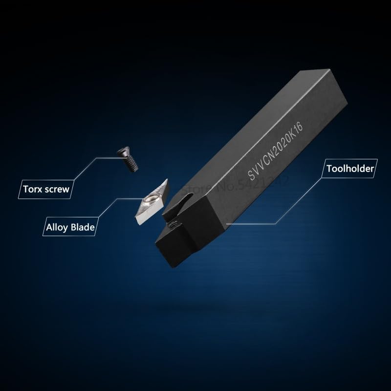1PC SVVCN1010H11 SVVCN1212H11 SVVCN1616H11 SVVCN1616H16 SVVCN2020K16 SVVCN2525M16 Tool Holder for VCMT Insert CNC Turning Tool(SVVCN1616H11)