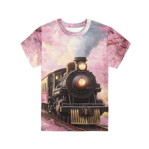 Image of WELLFLYHOM Kids Tshirts Girls Boys Short Sleeve Crewneck Tees Shirts Casual Sport Pullover Tops Size 3-16 Years