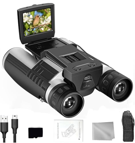 Digital Binoculars with Camera for Adult, 2.4' LCD Display 48MP Camera 2.5K Videos 10X Digital Zoom Ideal for Concerts, Bird Watching, and Outdoor Adventures with 32GB SD Card