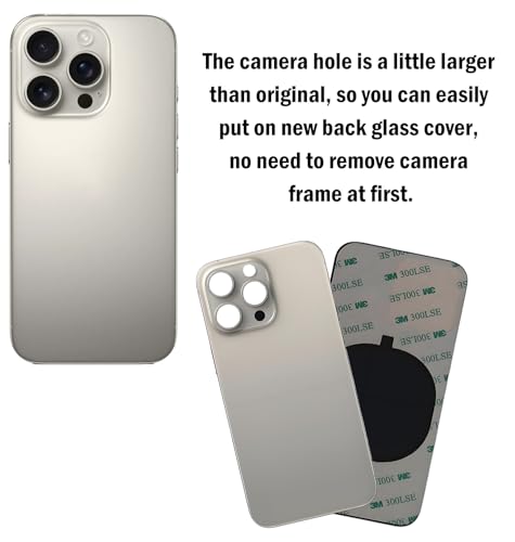 Coque arrière de rechange avec colle préinstallée iPhone 16 Pro - 3
