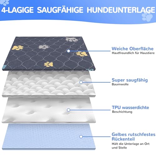Tapis chien absorbant lavable 70x100cm lot de 2 alèse