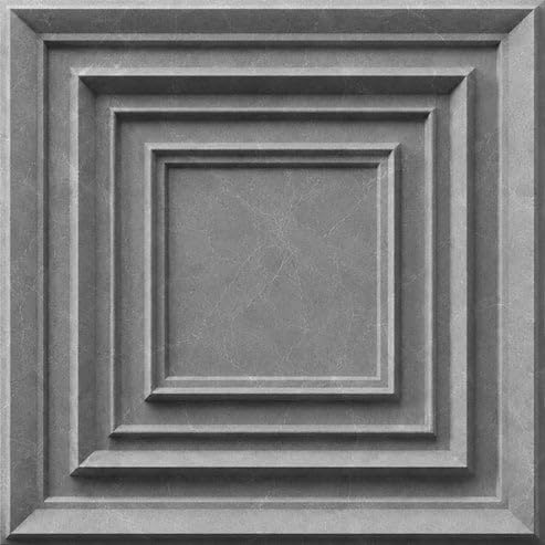 Image of Kayra Decor 3D PVC Wall Panels for Bedroom & Living Room | Accent Design | Gray Marble Color | 19.7 x 19.7 Inch | Pack of 40 | 107.6 Sq Ft