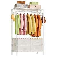 【新品未使用】洋服ダンス メタルラック ハンガーラック大容量 Amazon｜Fainyearn ワードローブ ハンガーラック頑丈 メタルラック