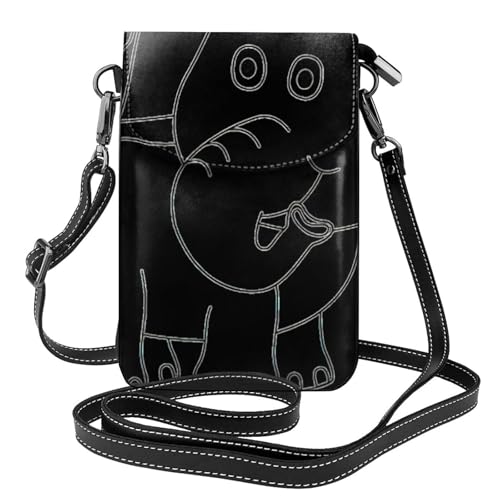 Petit sac à bandoulière éléphant blanc pour femme en cuir PU miniature