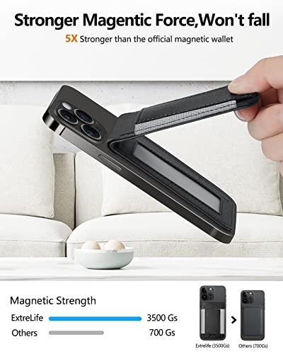 2-In-1 Magsafe Wallet, Up-Grade With Iphone Wallet And Adjustable Stand, Open Id Window, Magnetic Wallet For Iphone 14 Pro Max/14 Pro/14/14 Plus/13/12 Series, 9 Cards Holder, Vegan Leather, Black #TOP3