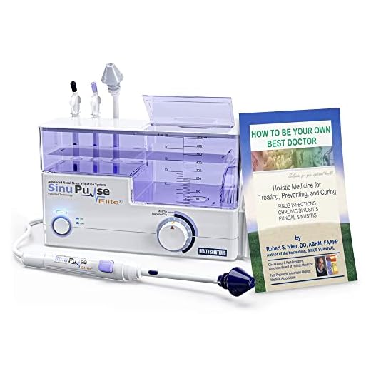 SinuPulse Elite Advanced Nasal Irrigation System, Pulsating Nasal Congestion Relief & Sinus Rinse Machine, More Effective Than Neti Pot, Nose Spray or Nasal Wash Bottle, with 30 SinuAir Packets