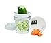 Paderno World Cuisine 2-Blade Handheld Turning Vegetable Slicer / Spiralizer, includes 2 Different Stainless Steel Blades