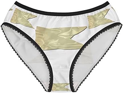 Golden Silk Flag Panties, Golden Silk Flag Underwear, Briefs, Cotton Briefs, Funny Underwear, Panties For Women