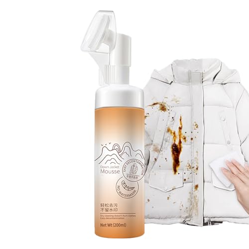 Godpqiui Limpiador Para Chaquetas De Plumón,200ml Espuma Sin Agua | Agente En Spray Para Limpieza En Seco,Para Manchas En Abrigos De Invierno, Chaquetas, Ropa, De, Té, Bolígrafo Y Tinta