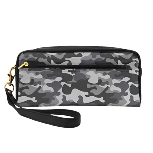 Bolsa de maquillaje elegante con estampado de camuflaje abstracto para mujeres y niñas, neceser de tocador, escuela, oficina, viajes