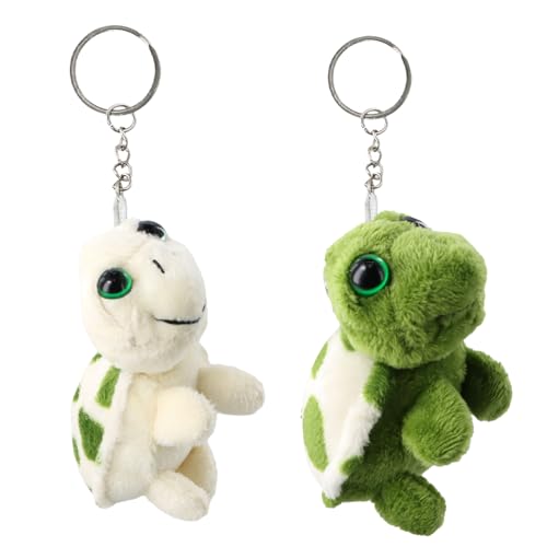 Ziyonix 2 Llaveros de Tortuga, 8 cm, Tortuga Peluche, Peluche, Muñecos de Bolsillo, Tortugas, Regalos, Regalos Decorativos o Mochilas