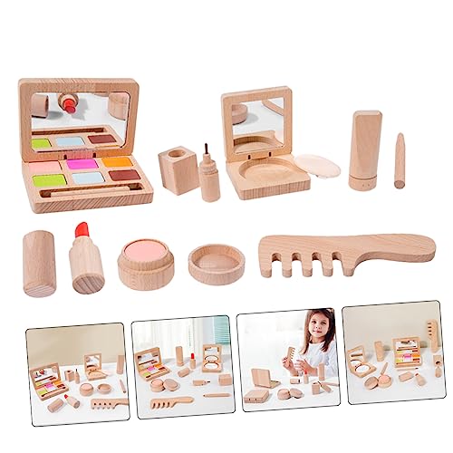 Abaodam 1 Conjunto De Terno Infantil Estojo De Madeira Brinquedos De Maquiagem Kit De Cosmetologia B