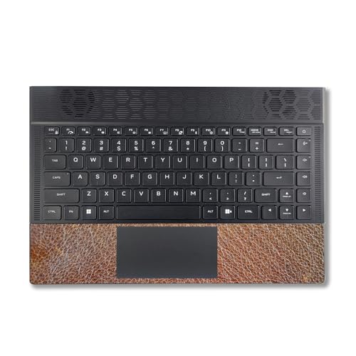 Image of MightySkins Carbon Fiber Skin Compatible With Alienware X14 R2 (2023) Full Wrap Kit - Brown Pleather | Protective Durable Textured Carbon Fiber Finish | Easy To Apply & Change Styles | Made in the USA