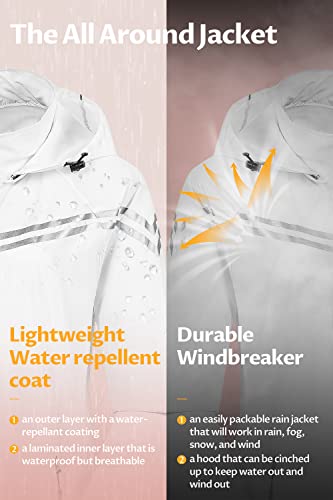 Image of CREATMO US Women's Sun Jackets Lightweight Packable Shirts UPF 50+ Hoodie Reflective Cycling Jacket With Detachable Hood