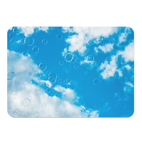 Sets de table ciel bleu lot de 4 napperons grand format en liège de 39,5x28,5 cm