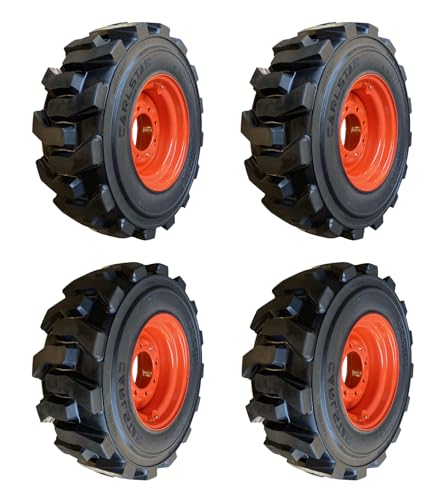 Set of 4-CARLSTAR HD 12-16.5 Ground Force 400 Ultra Skid Steer Tires on Wheels...