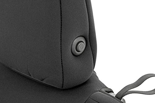 Rough Country Neoprene Seat Covers for 2020-2022 Jeep Gladiator - 91038,Black - Thumbnail 5